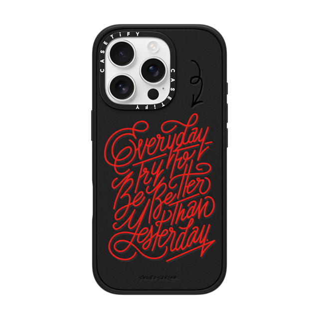 Shogo Sekine x CASETiFY iPhone 16 Pro Case Quote,Typography マットブラック Impact Case MagSafe Compatible Everyday Mother's Day Shogo Sekine x CASETiFY iPhone 16 Pro Case Quote,Typography マットブラック Impact Case MagSafe Compatible Everyday Mother's Day