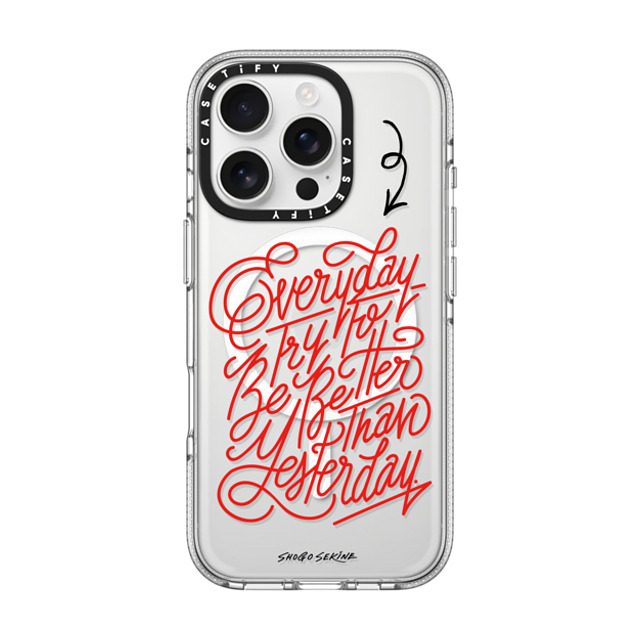 Shogo Sekine x CASETiFY iPhone 16 Pro Case Quote,Typography Clear Clear Case MagSafe Compatible Everyday Mother's Day Shogo Sekine x CASETiFY iPhone 16 Pro Case Quote,Typography Clear Clear Case MagSafe Compatible Everyday Mother's Day