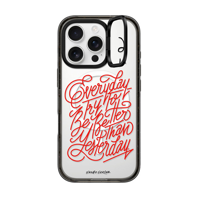 Shogo Sekine x CASETiFY iPhone 16 Pro Case Quote,Typography Black インパクトリングスタンドケース MagSafe対応 Everyday Father's Day Shogo Sekine x CASETiFY iPhone 16 Pro Case Quote,Typography Black インパクトリングスタンドケース MagSafe対応 Everyday Father's Day