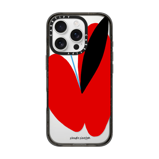 Shogo Sekine x CASETiFY iPhone 16 Pro Case Butterfly,Abstract Black Impact Case APPLEFLY - Red & black Mother's Day Shogo Sekine x CASETiFY iPhone 16 Pro Case Butterfly,Abstract Black Impact Case APPLEFLY - Red & black Mother's Day