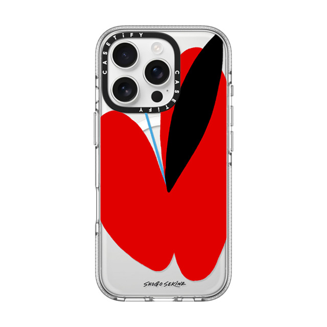 Shogo Sekine x CASETiFY iPhone 16 Pro ケース Butterfly,Abstract クリア クリア ケース MagSafe対応 APPLEFLY - Red & black Father's Day Shogo Sekine x CASETiFY iPhone 16 Pro ケース Butterfly,Abstract クリア クリア ケース MagSafe対応 APPLEFLY - Red & black Father's Day
