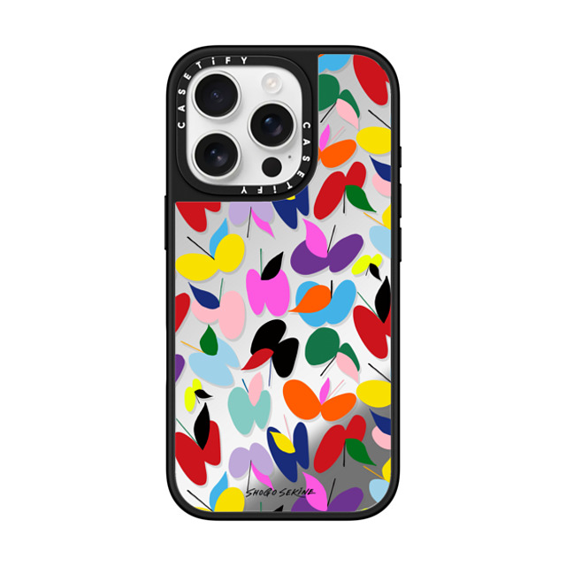 Shogo Sekine x CASETiFY iPhone 16 Pro Case Butterfly,Abstract Silver on Black ミラーケース MagSafe対応 APPLEFLY_MULTICOLOR Back to School Shogo Sekine x CASETiFY iPhone 16 Pro Case Butterfly,Abstract Silver on Black ミラーケース MagSafe対応 APPLEFLY_MULTICOLOR Back to School