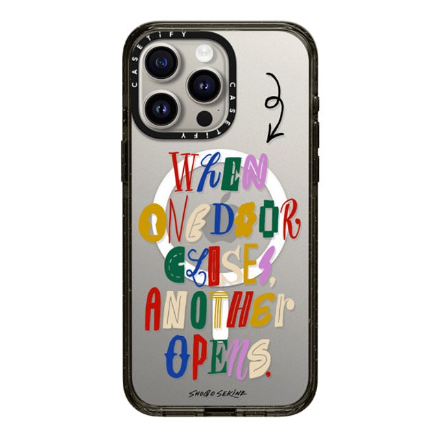 Shogo Sekine x CASETiFY iPhone 15 Pro Max Case Quote,Typography Black Impact Case MagSafe Compatible Door Back to School Shogo Sekine x CASETiFY iPhone 15 Pro Max Case Quote,Typography Black Impact Case MagSafe Compatible Door Back to School