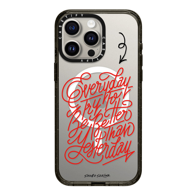 Shogo Sekine x CASETiFY iPhone 15 Pro Max ケース Quote,Typography ブラック インパクトケース MagSafe対応 Everyday Father's Day Shogo Sekine x CASETiFY iPhone 15 Pro Max ケース Quote,Typography ブラック インパクトケース MagSafe対応 Everyday Father's Day