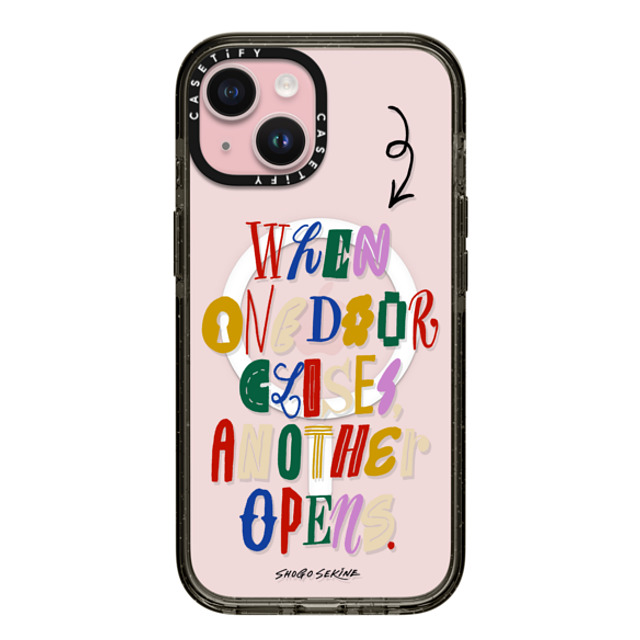 Shogo Sekine x CASETiFY iPhone 15 ケース Quote,Typography ブラック インパクトケース MagSafe対応 Door Father's Day Shogo Sekine x CASETiFY iPhone 15 ケース Quote,Typography ブラック インパクトケース MagSafe対応 Door Father's Day
