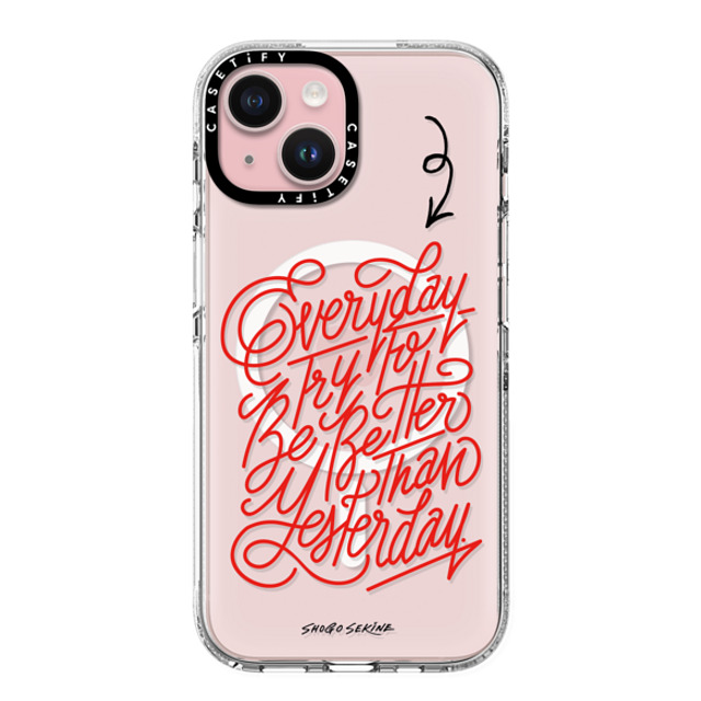 Shogo Sekine x CASETiFY iPhone 15 ケース Quote,Typography クリア クリア ケース MagSafe対応 Everyday Father's Day Shogo Sekine x CASETiFY iPhone 15 ケース Quote,Typography クリア クリア ケース MagSafe対応 Everyday Father's Day