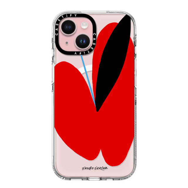 Shogo Sekine x CASETiFY iPhone 15 ケース Butterfly,Abstract クリア クリア ケース MagSafe対応 APPLEFLY - Red & black Father's Day Shogo Sekine x CASETiFY iPhone 15 ケース Butterfly,Abstract クリア クリア ケース MagSafe対応 APPLEFLY - Red & black Father's Day