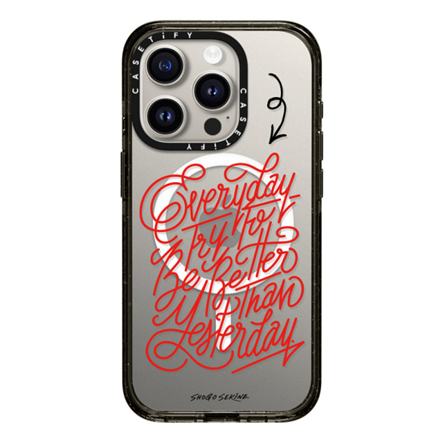 Shogo Sekine x CASETiFY iPhone 15 Pro Case Quote,Typography Black Impact Case MagSafe Compatible Everyday Mother's Day Shogo Sekine x CASETiFY iPhone 15 Pro Case Quote,Typography Black Impact Case MagSafe Compatible Everyday Mother's Day