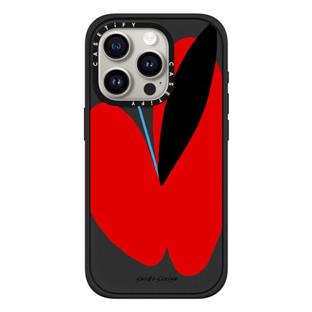 Shogo Sekine x CASETiFY iPhone 15 Pro ケース Butterfly,Abstract マットブラック インパクトケース MagSafe対応 APPLEFLY - Red & black Back to School Shogo Sekine x CASETiFY iPhone 15 Pro ケース Butterfly,Abstract マットブラック インパクトケース MagSafe対応 APPLEFLY - Red & black Back to School