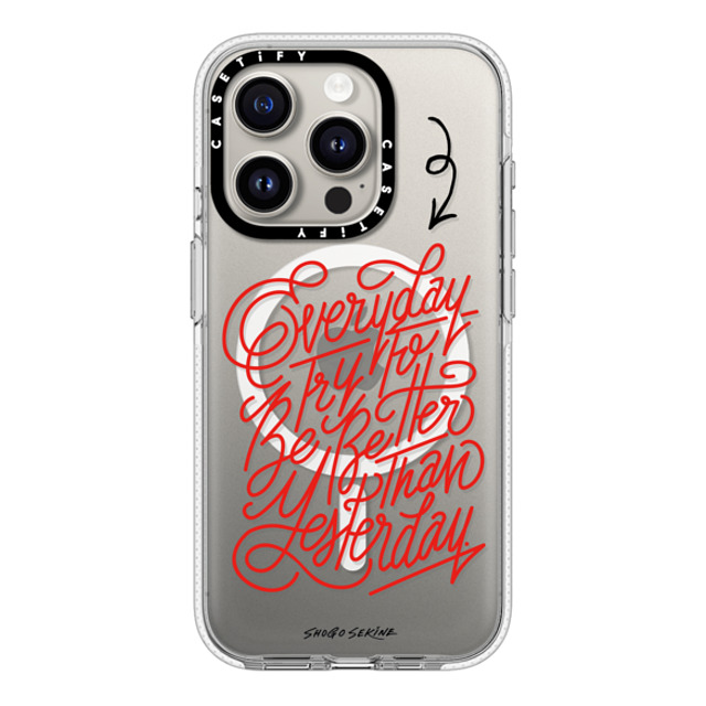 Shogo Sekine x CASETiFY iPhone 15 Pro Case Clear Clear Case MagSafe Compatible Everyday Shogo Sekine x CASETiFY iPhone 15 Pro Case Clear Clear Case MagSafe Compatible Everyday