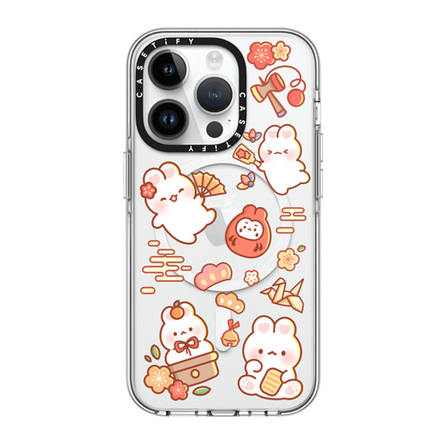 Creampuffs x CASETiFY iPhone 14 Pro ケース クリア クリア ケース MagSafe対応 New Year Festive By Creampuffs