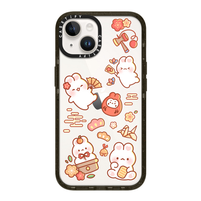 Creampuffs x CASETiFY iPhone 14 ケース ブラック インパクトケース New Year Festive By Creampuffs