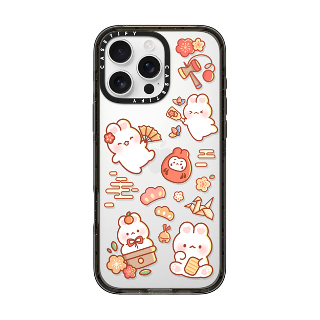 Creampuffs x CASETiFY iPhone 16 Pro Max ケース ブラック インパクトケース New Year Festive By Creampuffs