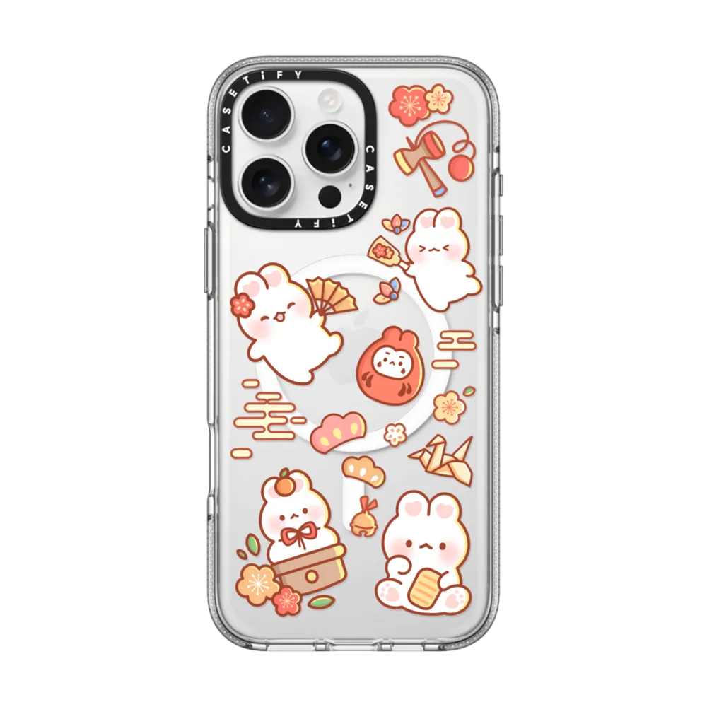 Clear iPhone 16 Pro Max Case MagSafe Compatible - New Year Festive By Creampuffs