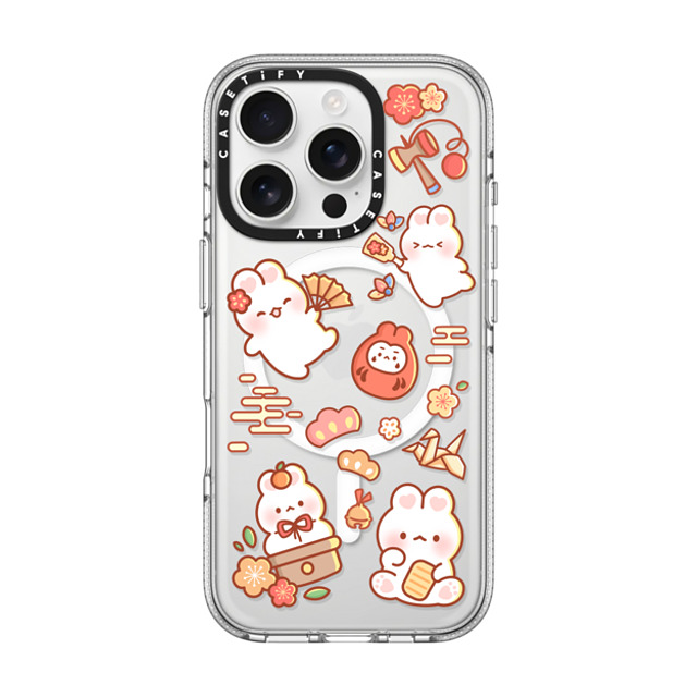 Creampuffs x CASETiFY iPhone 16 Pro ケース クリア クリア ケース MagSafe対応 New Year Festive By Creampuffs