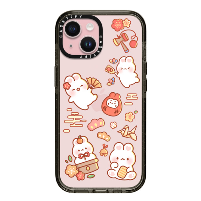 Creampuffs x CASETiFY iPhone 15 ケース ブラック インパクトケース New Year Festive By Creampuffs