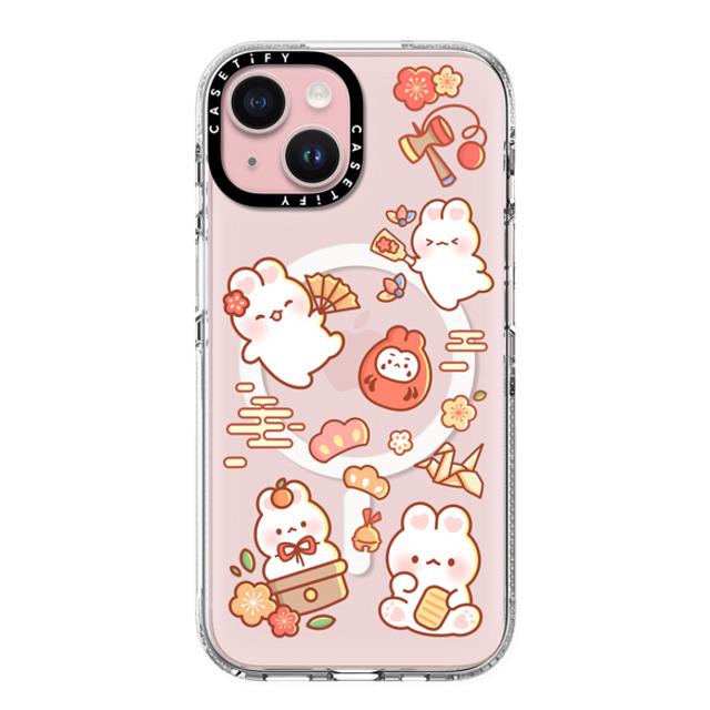 Creampuffs x CASETiFY iPhone 15 ケース クリア クリア ケース MagSafe対応 New Year Festive By Creampuffs