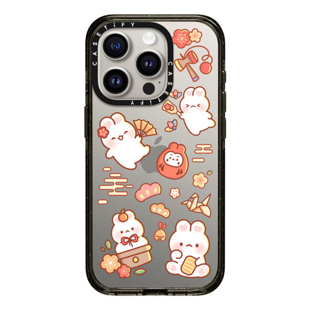 Creampuffs x CASETiFY iPhone 15 Pro ケース ブラック インパクトケース New Year Festive By Creampuffs