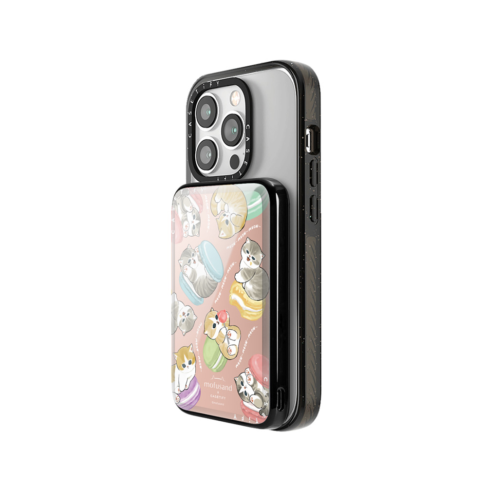 Mofusand x CASETiFY モバイルバッテリー Cat,Animal シルバー ミラースリムモバイルバッテリー Do Nothing or Macaroon PowerThru Power Bank Back to School Mofusand x CASETiFY モバイルバッテリー Cat,Animal シルバー ミラースリムモバイルバッテリー Do Nothing or Macaroon PowerThru Power Bank Back to School