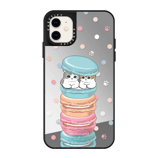 Mofusand x CASETiFY iPhone 11 Case Dessert Silver on Black ミラーケース Chef's Special Mother's Day Mofusand x CASETiFY iPhone 11 Case Dessert Silver on Black ミラーケース Chef's Special Mother's Day