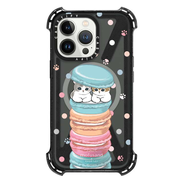 Mofusand x CASETiFY iPhone 13 Pro Case Cartoon,Dessert Triple Black バウンスケース Chef's Special Mofusand x CASETiFY iPhone 13 Pro Case Cartoon,Dessert Triple Black バウンスケース Chef's Special
