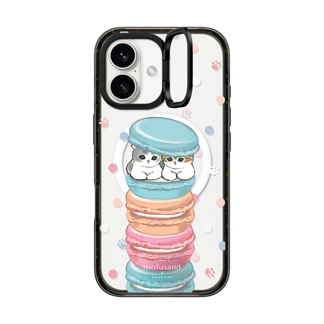 Mofusand x CASETiFY iPhone 16 ケース ブラック インパクトリングスタンドケース MagSafe対応 Chef's Special