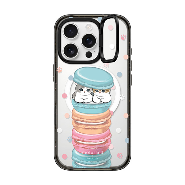 Mofusand x CASETiFY iPhone 16 Pro ケース ブラック インパクトリングスタンドケース MagSafe対応 Chef's Special