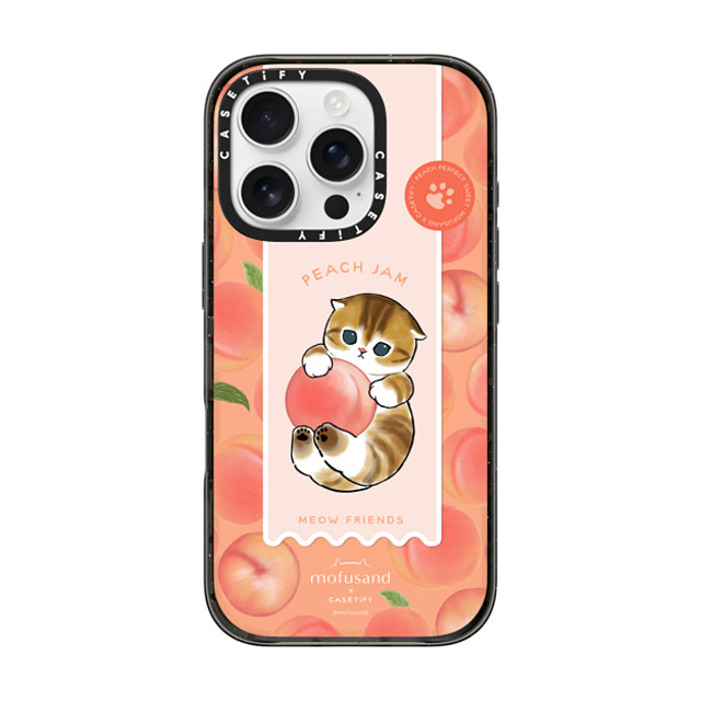 Mofusand x CASETiFY iPhone 16 Pro Case Black インパクトケース Let's Jam Together - Peach Back to School Mofusand x CASETiFY iPhone 16 Pro Case Black インパクトケース Let's Jam Together - Peach Back to School