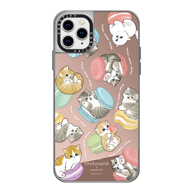 Mofusand x CASETiFY iPhone 11 Pro Max Case Cat,Animal シルバー (シルバーバンパー) ミラーケース Do nothing or Macaroon Back to School Mofusand x CASETiFY iPhone 11 Pro Max Case Cat,Animal シルバー (シルバーバンパー) ミラーケース Do nothing or Macaroon Back to School