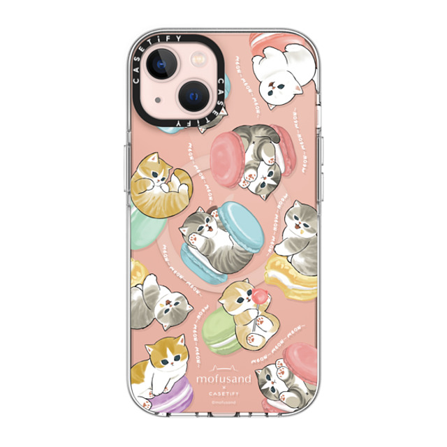 Mofusand x CASETiFY iPhone 13 ケース クリア クリア ケース MagSafe対応 Do nothing or Macaroon