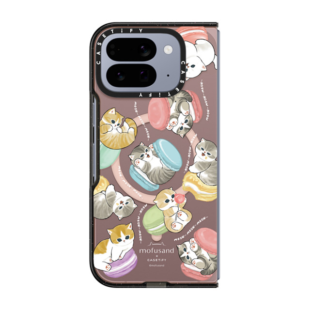 Mofusand x CASETiFY Pixel 10 Pro Fold Case Cat,Animal Black Impact Magnetic Case Do nothing or Macaroon