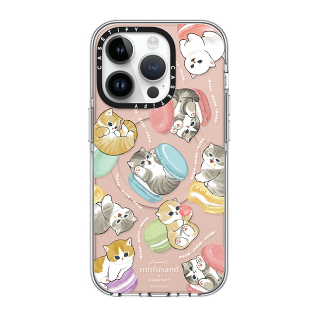 Mofusand x CASETiFY iPhone 14 Pro ケース クリア クリア ケース MagSafe対応 Do nothing or Macaroon