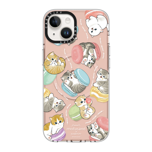 Mofusand x CASETiFY iPhone 14 ケース クリア クリア ケース MagSafe対応 Do nothing or Macaroon