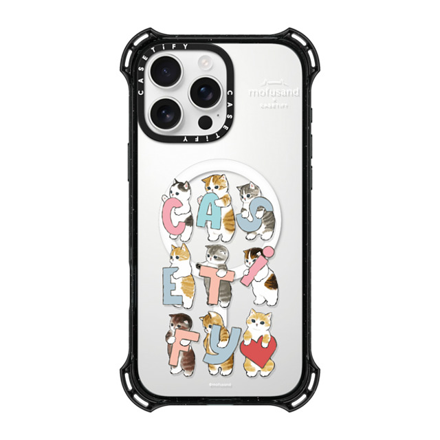 Mofusand x CASETiFY iPhone 16 Pro Max ケース ブラック バウンスケース Cats-tify