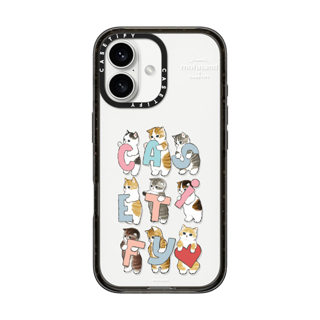 Mofusand x CASETiFY iPhone 16 ケース ブラック インパクトケース Cats-tify