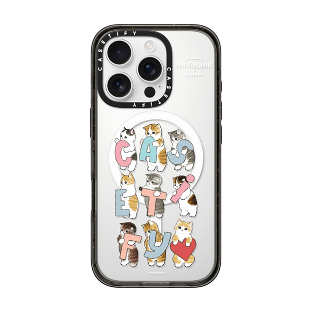 Mofusand x CASETiFY iPhone 16 Pro ケース ブラック インパクトケース MagSafe対応 Cats-tify