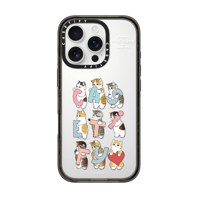 Mofusand x CASETiFY iPhone 16 Pro ケース ブラック インパクトケース Cats-tify