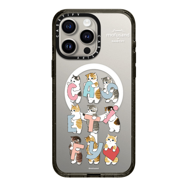 Mofusand x CASETiFY iPhone 15 Pro Max ケース ブラック インパクトケース MagSafe対応 Cats-tify