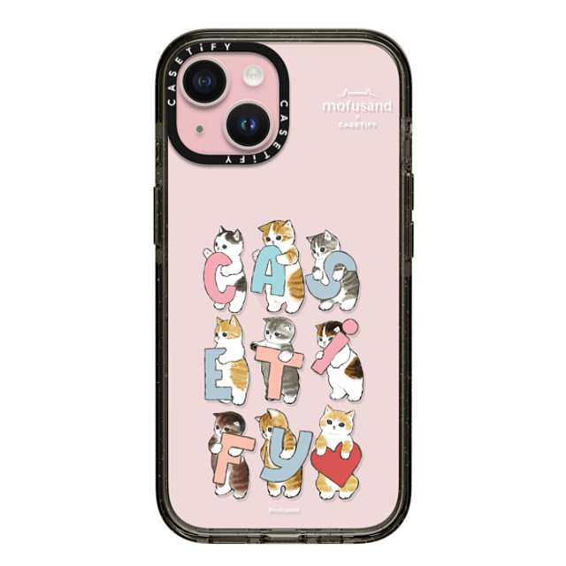 Mofusand x CASETiFY iPhone 15 ケース ブラック インパクトケース Cats-tify