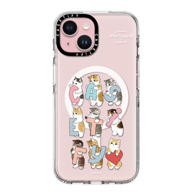 Mofusand x CASETiFY iPhone 15 ケース クリア クリア ケース MagSafe対応 Cats-tify