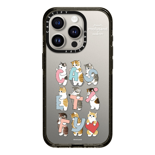 Mofusand x CASETiFY iPhone 15 Pro ケース ブラック インパクトケース Cats-tify