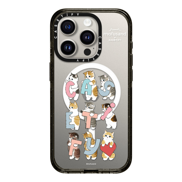 Mofusand x CASETiFY iPhone 15 Pro ケース ブラック インパクトケース MagSafe対応 Cats-tify