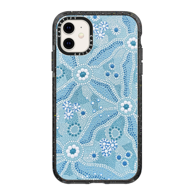 Krubi Creative x CASETiFY iPhone 11 ケース ブラック インパクトケース Nadyung (Water) - Aboriginal Art