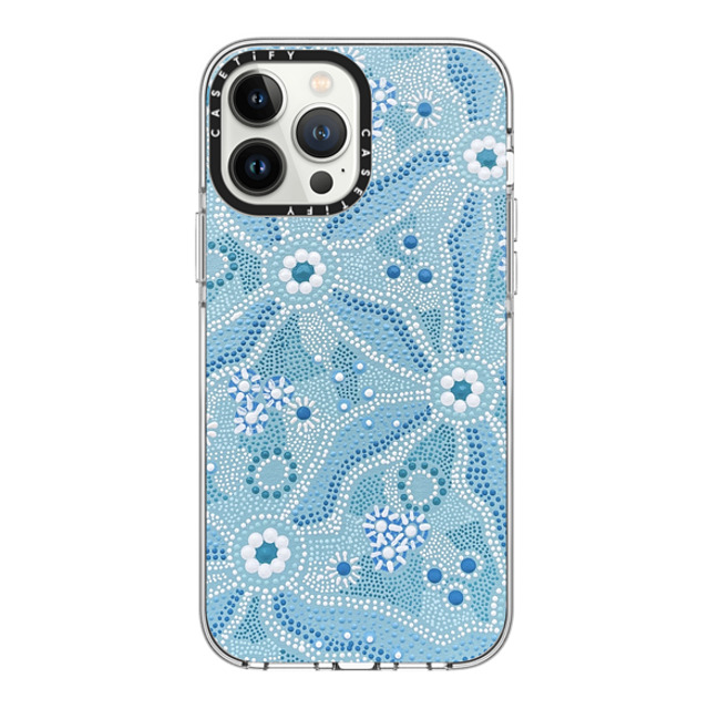 Krubi Creative x CASETiFY iPhone 13 Pro Max Case Clear Clear Case MagSafe Compatible Nadyung (Water) - Aboriginal Art Krubi Creative x CASETiFY iPhone 13 Pro Max Case Clear Clear Case MagSafe Compatible Nadyung (Water) - Aboriginal Art