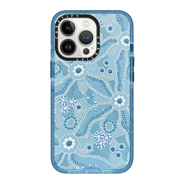 Krubi Creative x CASETiFY iPhone 13 Pro ケース Nature,Fine Art ベイビーブルー インパクトケース Nadyung (Water) - Aboriginal Art Father's Day Krubi Creative x CASETiFY iPhone 13 Pro ケース Nature,Fine Art ベイビーブルー インパクトケース Nadyung (Water) - Aboriginal Art Father's Day
