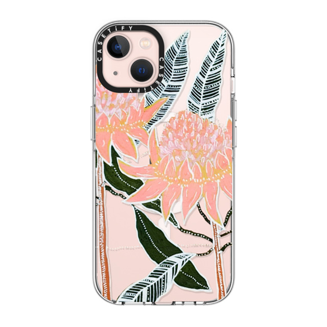 Krubi Creative x CASETiFY iPhone 13 Case クリア クリア ケース MagSafe対応 Waratah Dreaming Mother's Day Krubi Creative x CASETiFY iPhone 13 Case クリア クリア ケース MagSafe対応 Waratah Dreaming Mother's Day