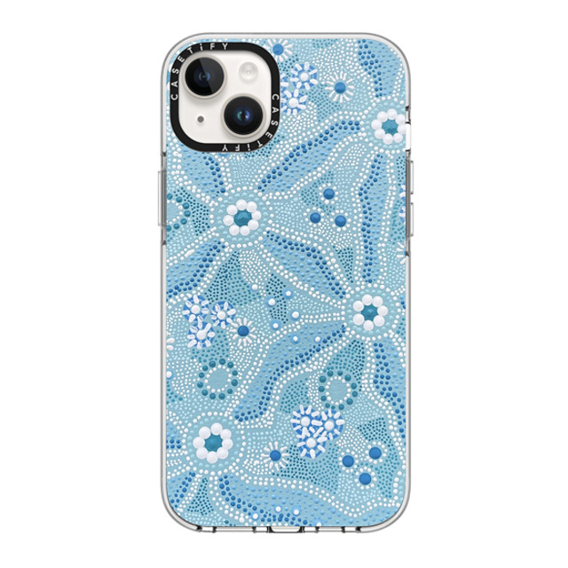 Krubi Creative x CASETiFY iPhone 14 Plus Case Clear Clear Case MagSafe Compatible Nadyung (Water) - Aboriginal Art Krubi Creative x CASETiFY iPhone 14 Plus Case Clear Clear Case MagSafe Compatible Nadyung (Water) - Aboriginal Art