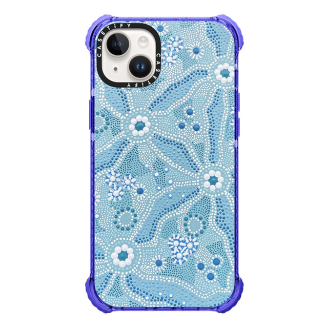 Krubi Creative x CASETiFY iPhone 14 Plus ケース Nature,Fine Art Peri Purple ウルトラ インパクトケース MagSafe 対応 Nadyung (Water) - Aboriginal Art Father's Day Krubi Creative x CASETiFY iPhone 14 Plus ケース Nature,Fine Art Peri Purple ウルトラ インパクトケース MagSafe 対応 Nadyung (Water) - Aboriginal Art Father's Day