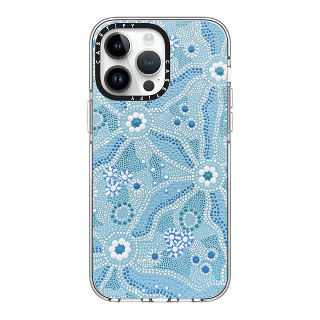 Krubi Creative x CASETiFY iPhone 14 Pro Max Case Nature,Fine Art クリア クリア ケース MagSafe対応 Nadyung (Water) - Aboriginal Art Back to School Krubi Creative x CASETiFY iPhone 14 Pro Max Case Nature,Fine Art クリア クリア ケース MagSafe対応 Nadyung (Water) - Aboriginal Art Back to School