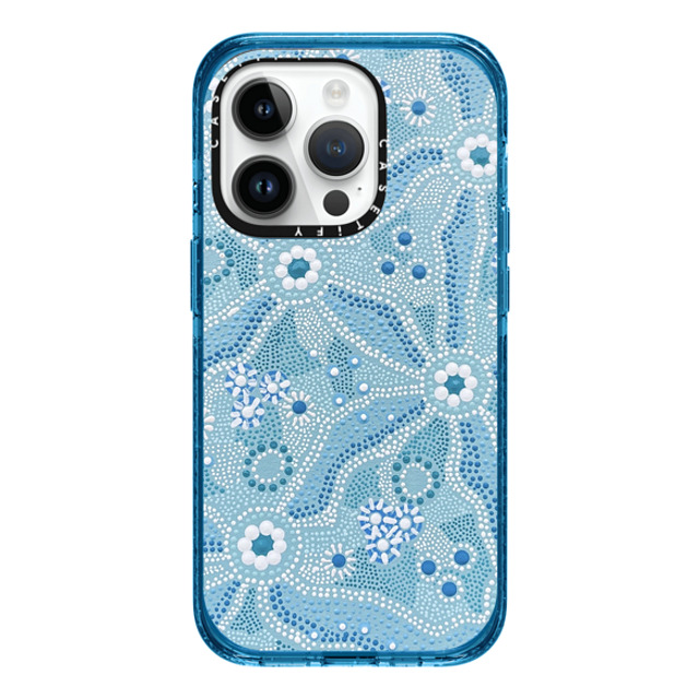Krubi Creative x CASETiFY iPhone 14 Pro Case Nature,Fine Art Cyan Blue Impact Case MagSafe Compatible Nadyung (Water) - Aboriginal Art Back to School Krubi Creative x CASETiFY iPhone 14 Pro Case Nature,Fine Art Cyan Blue Impact Case MagSafe Compatible Nadyung (Water) - Aboriginal Art Back to School